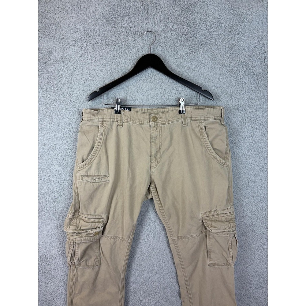 Jordan Craig Pants Mens 38x30 Beige Cargo Cotton Straight Casual Men Pockets Men